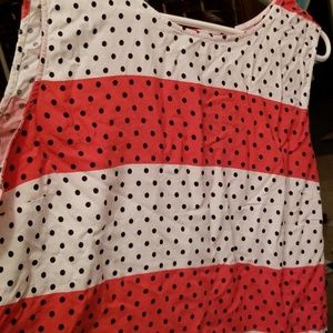 tanktop Talbots xl orange polkadot and plain tank
